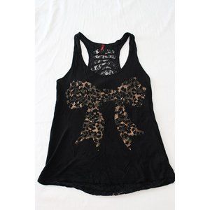 Miss Royal + Black Lace Leopard Print Tank Top S